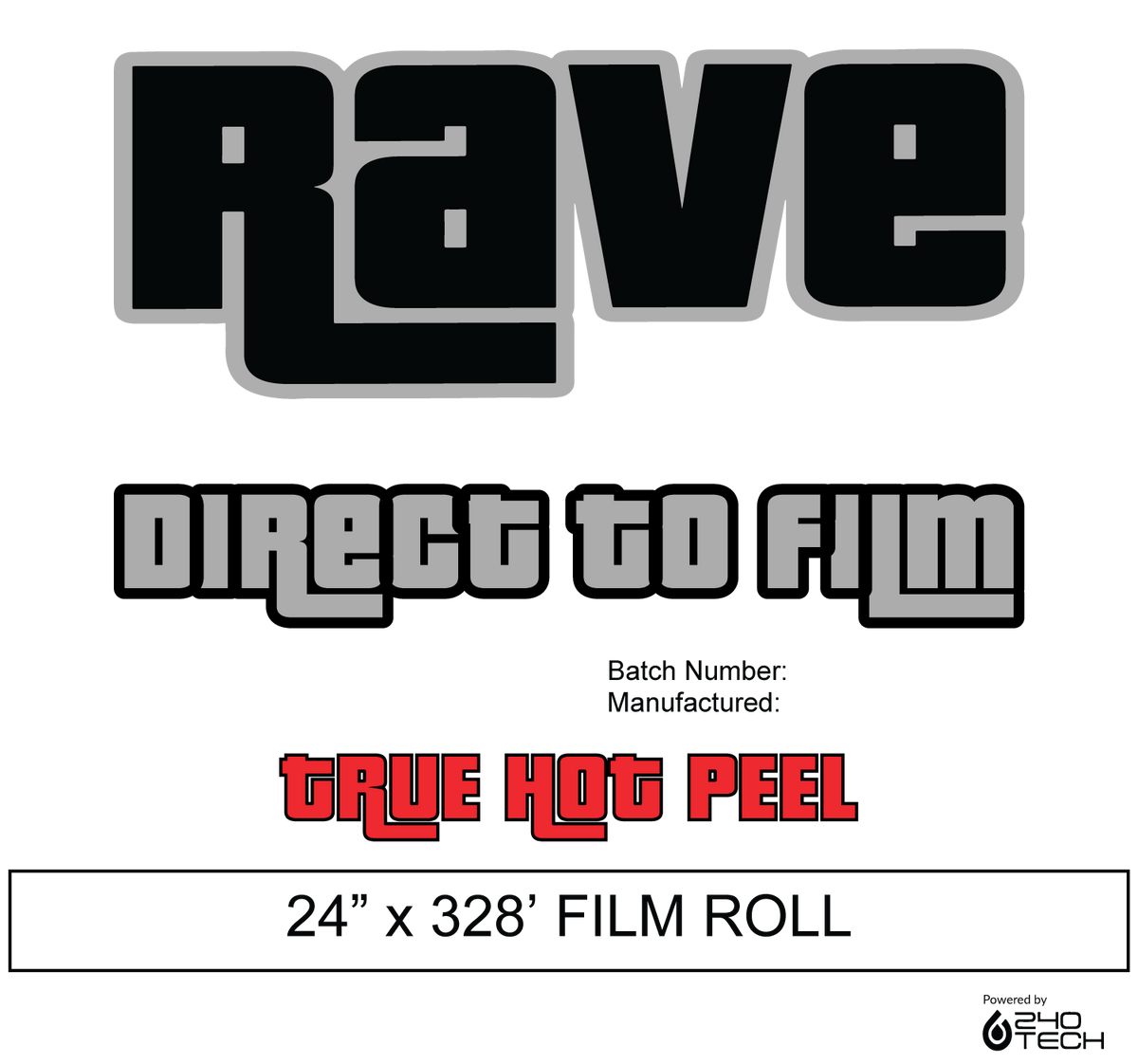 Rave24 DTF Hot Peel Film - 23.6" x 325'