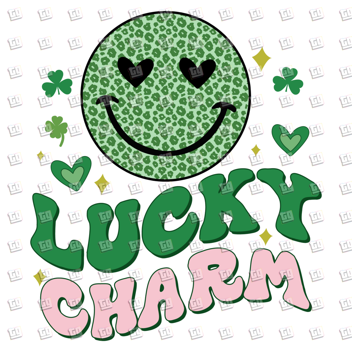 Lucky Charm Smiley - St. Patrick's Day - DTF Transfer