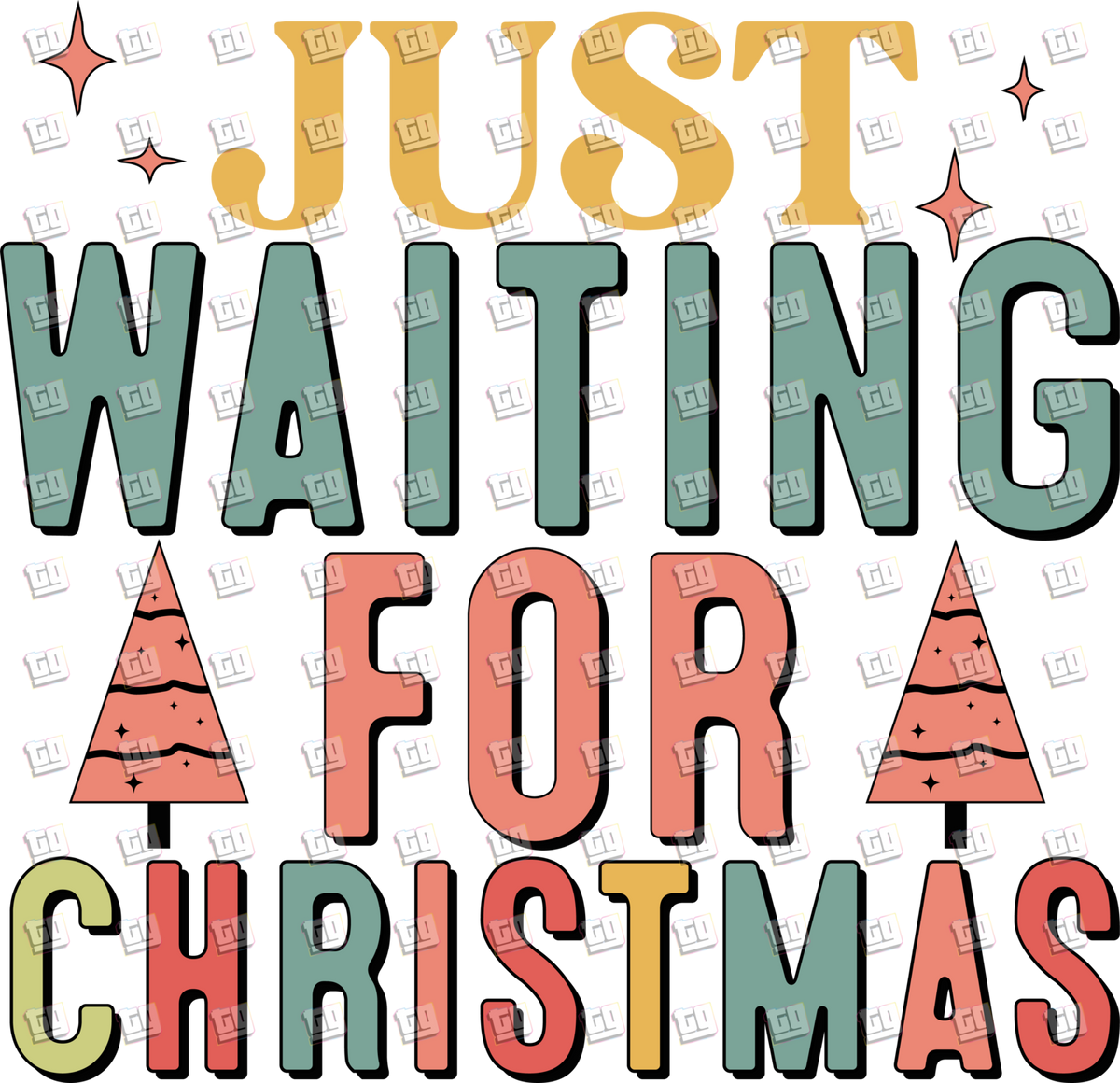 Just Waiting For Christmas - Holidays - DTF Transfer