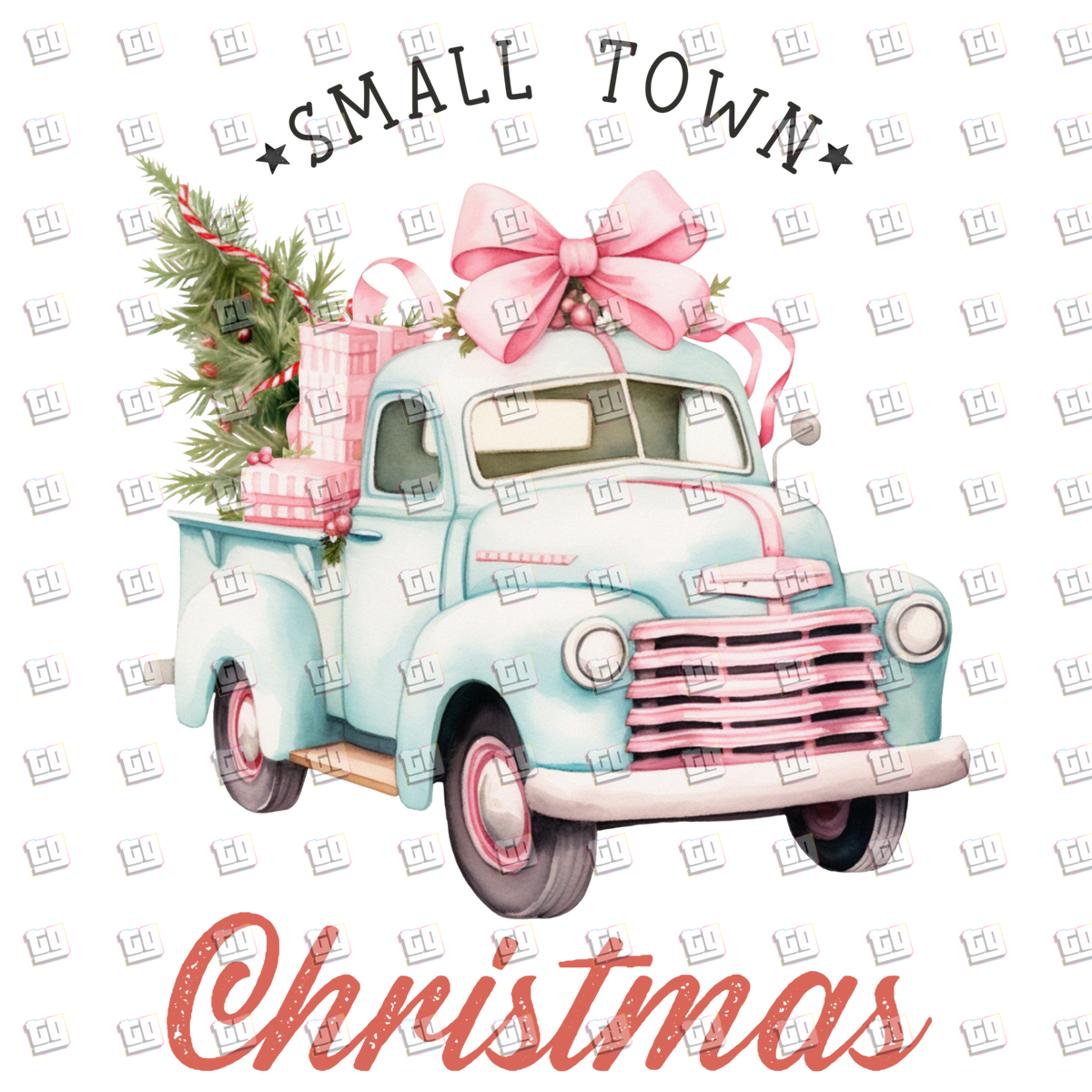 Small Town Christmas Tree Truck - Holidays - DTF Transfer