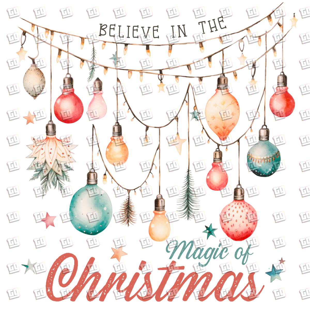 Believe In The Magic Of Christmas (Ornaments)  - Holidays - DTF Transfer