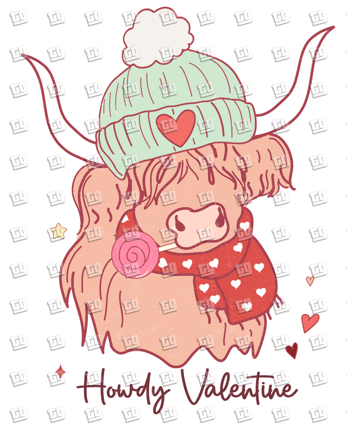 Howdy Valentine Cowgirl- Valentines - DTF Transfer