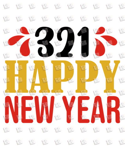 321 Happy New Year - New Years - DTF Transfer