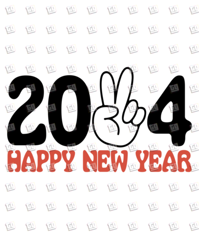 2024 Happy New Year (2 Fingers) - New Years - DTF Transfer