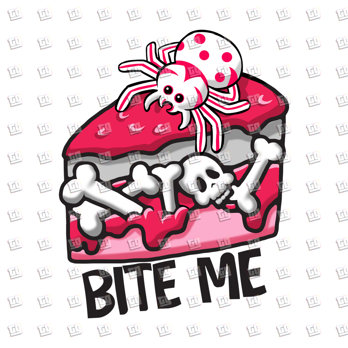 Bite Me Cake Slice - Valentines - DTF Transfer