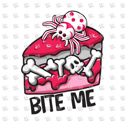 Bite Me Cake Slice - Valentines - DTF Transfer