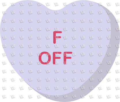F Off Candy Heart - Valentines - DTF Transfer