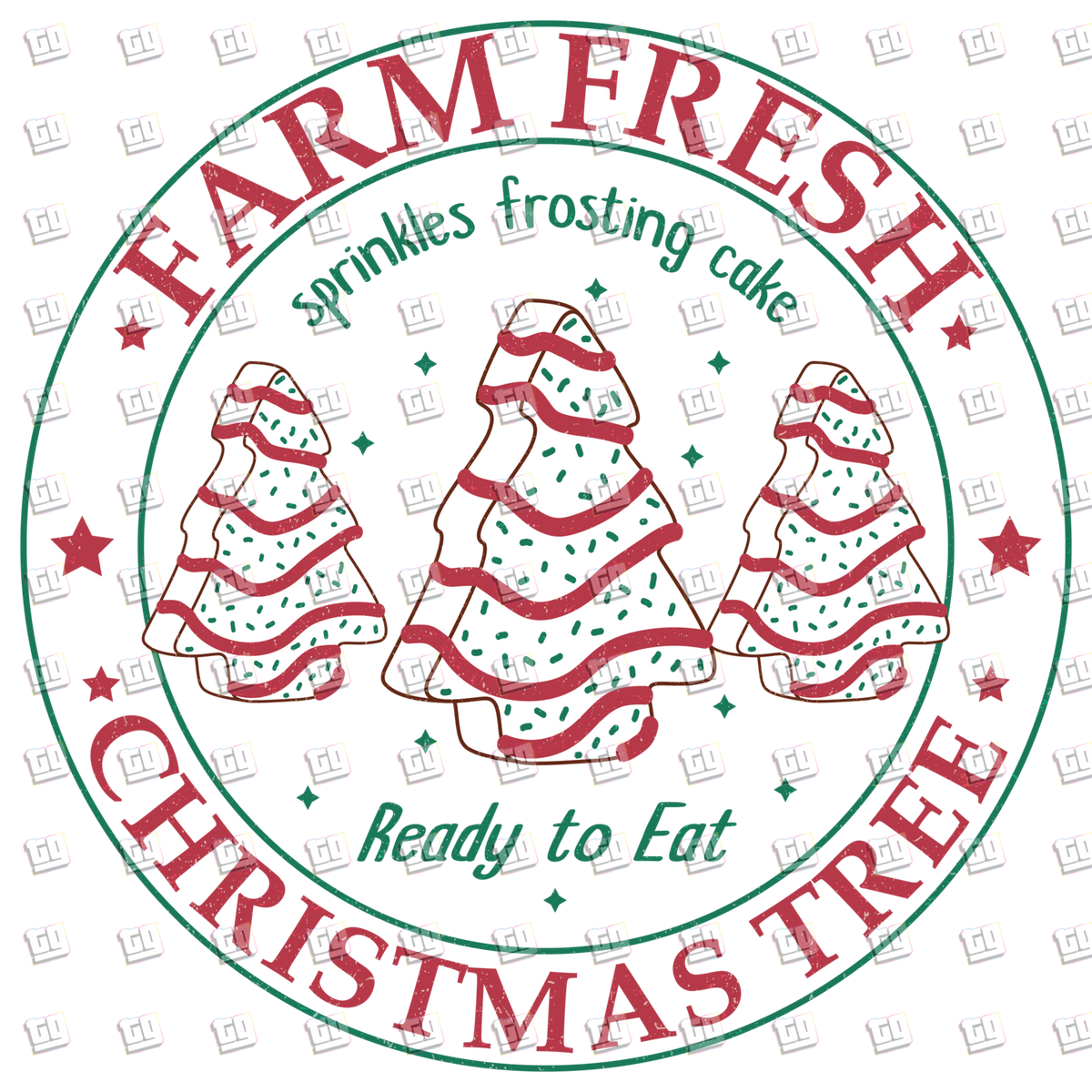 Farm Fresh Christmas Tree Cakes - Holidays - DTF Transfer