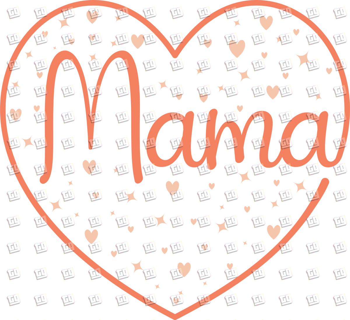 Mama Heart - Mom - DTF Transfer