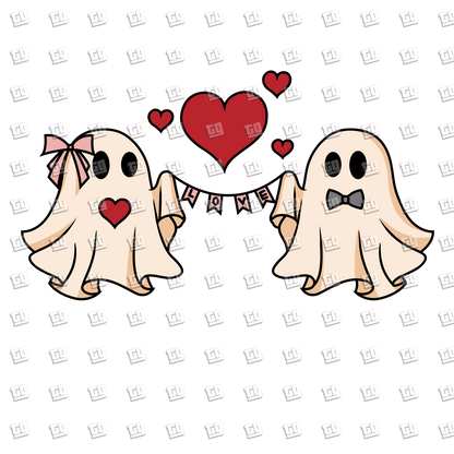 Ghost Couple- Valentines - DTF Transfer