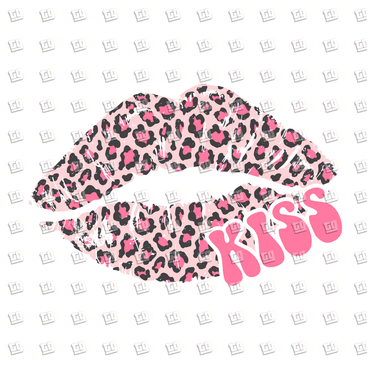 Kiss Leopard Lips - Valentines - DTF Transfer