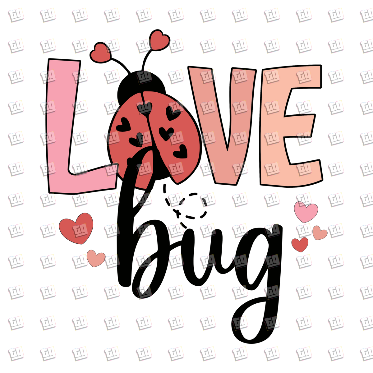 Love Bug (LadyBug) - Valentines - DTF Transfer