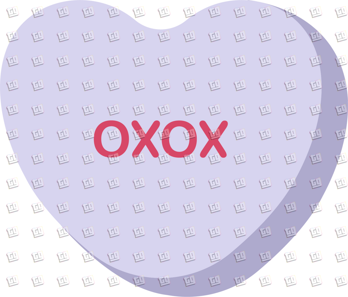 OXOX Candy Heart - Valentines - DTF Transfer