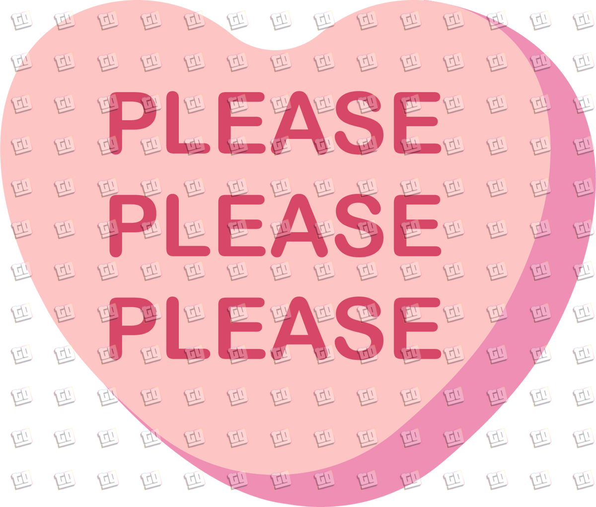 Please Please Please Candy Heart - Valentines - DTF Transfer