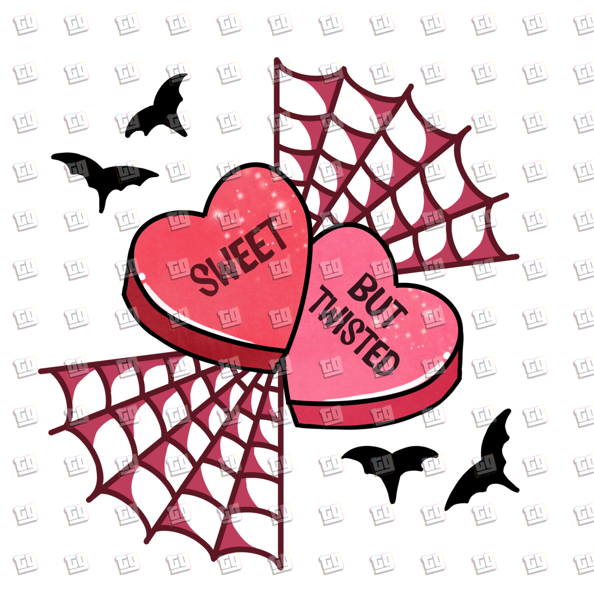 Sweet But Twisted (Candy Hearts) - Valentines - DTF Transfer