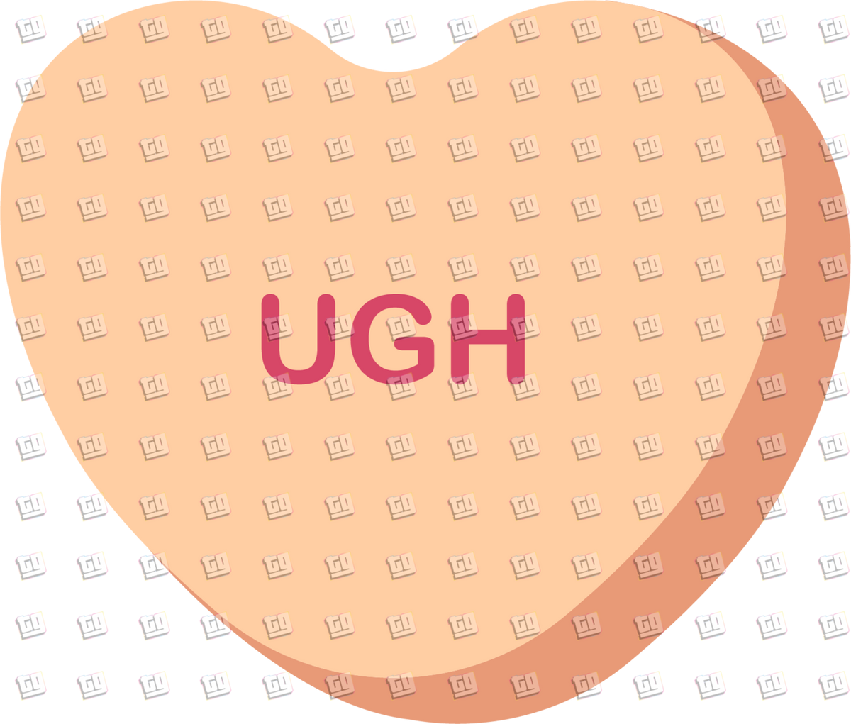 Ugh Candy Heart - Valentines - DTF Transfer
