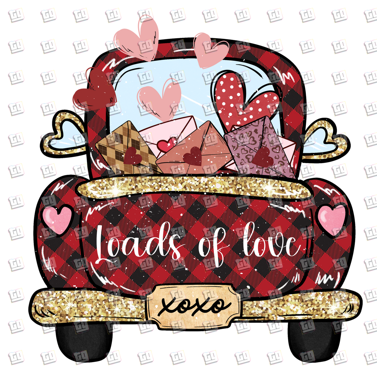 Loads Of Love (Pick up Truck) - Valentines - DTF Transfer