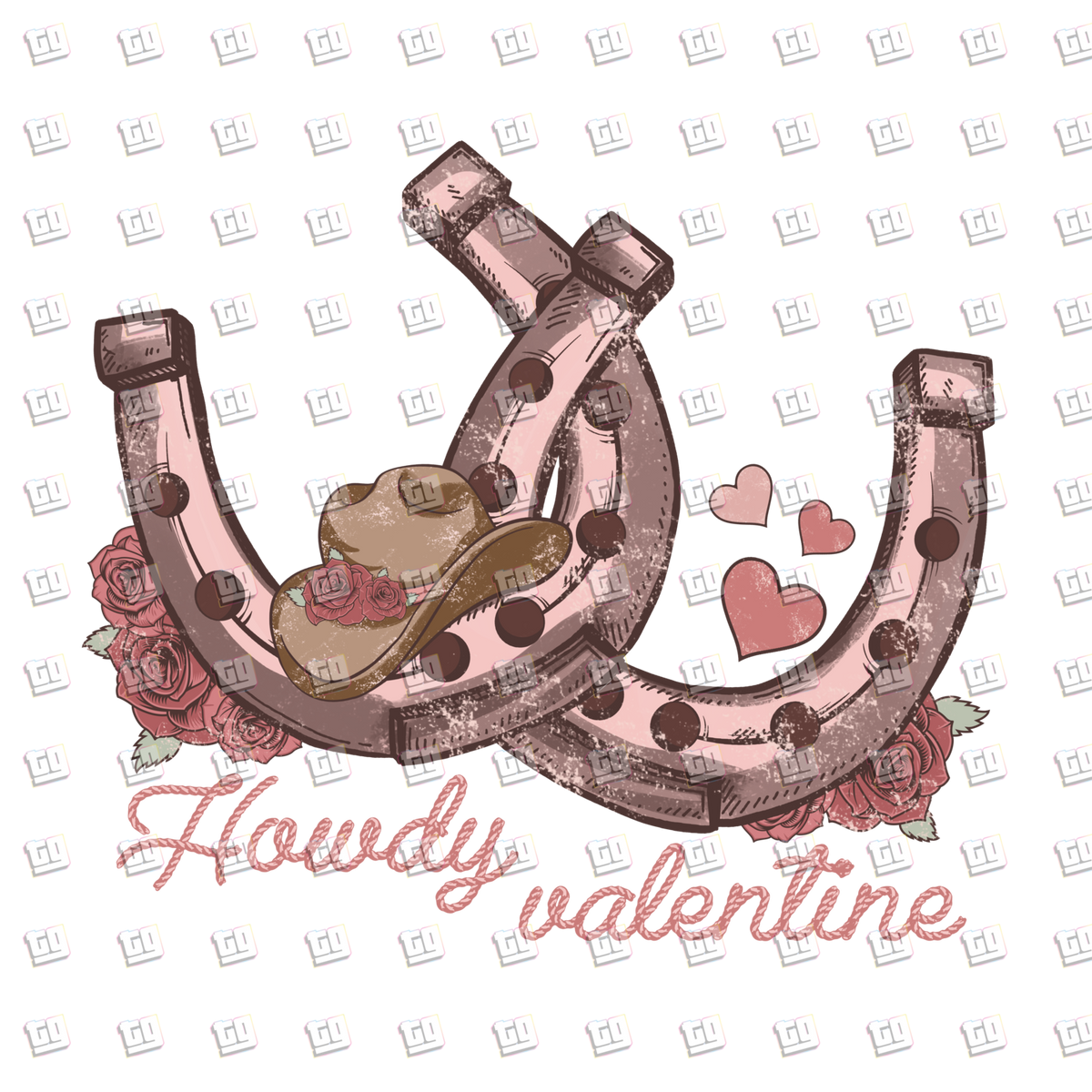 Howdy Valentine Western Cowgirl V3 - Valentines - DTF Transfer