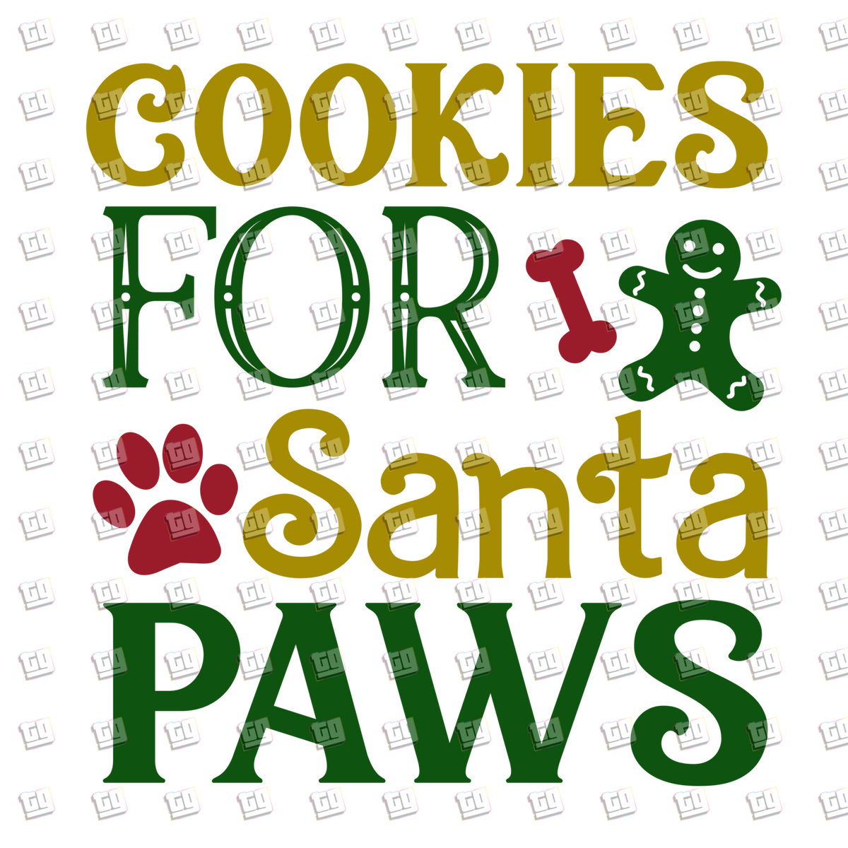 Cookies For Santa Paws - Holidays - DTF Transfer
