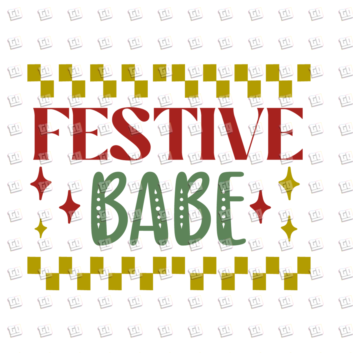 Festive Babe - Holidays - DTF Transfer