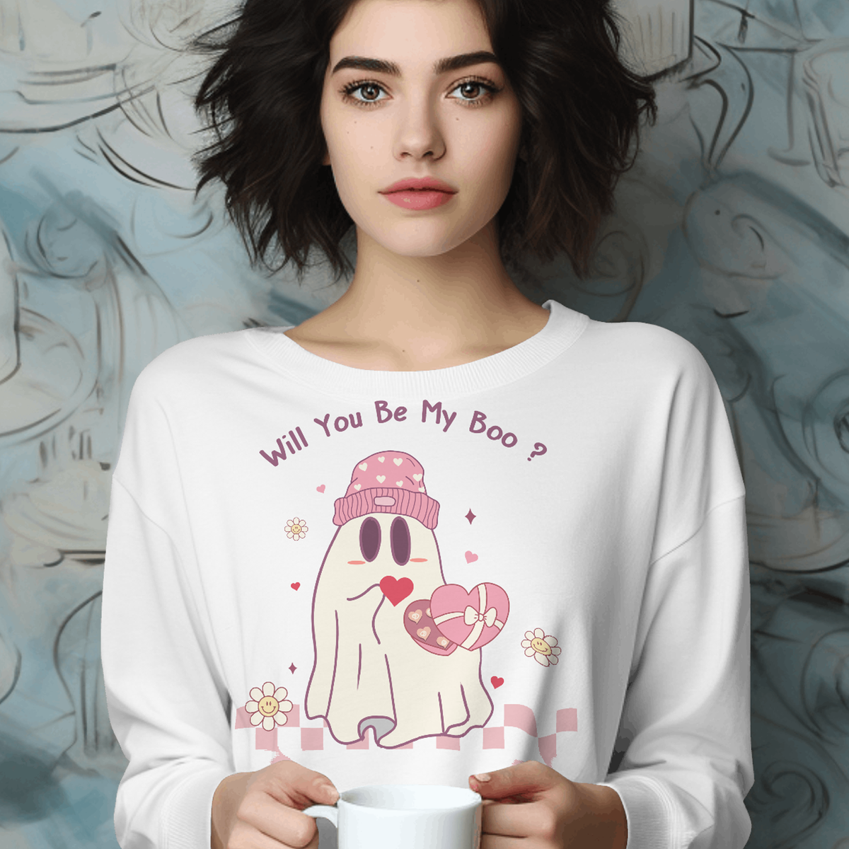 Will You Be My Boo Ghost- Valentines - DTF Transfer