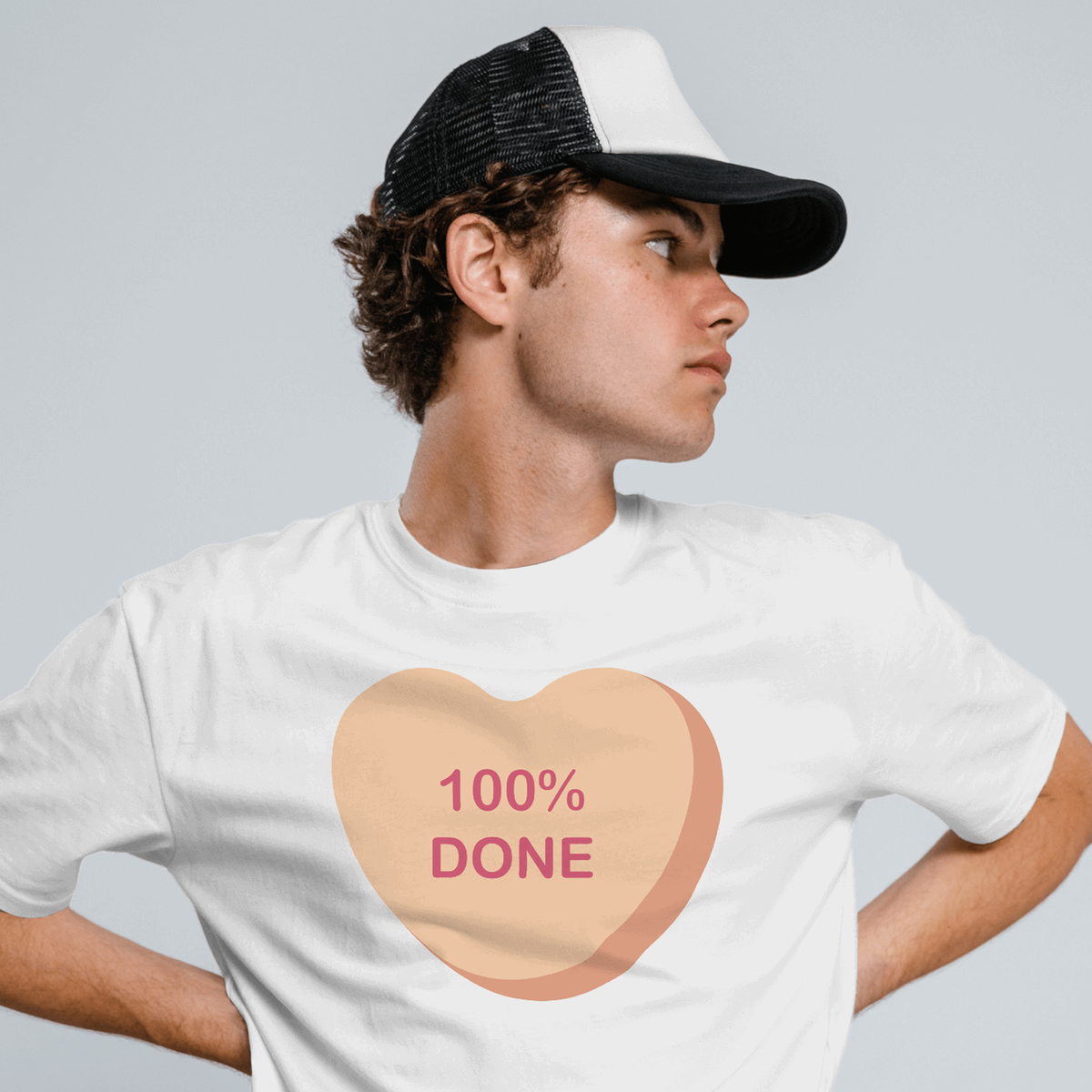 100% Done Candy Heart - Valentines - DTF Transfer