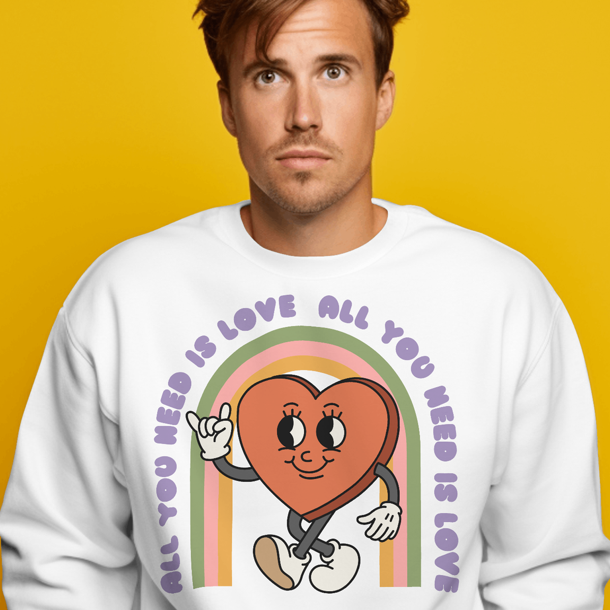 All You Need Is Love (Heart, Rainbow) - Valentines - DTF Transfer