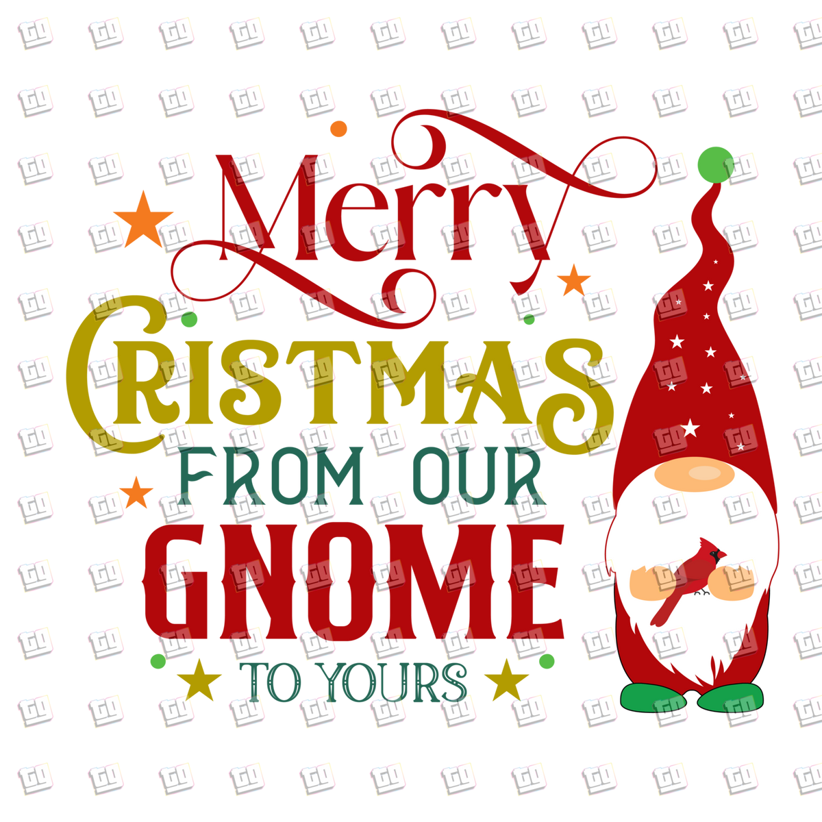 Merry Christmas From Our Gnome To Yours - Holidays - DTF Transfer