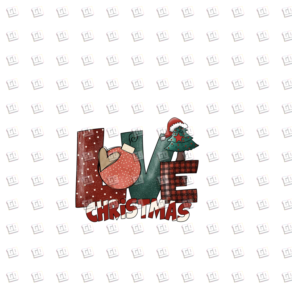 Love Christmas Patterns - Holidays - DTF Transfer