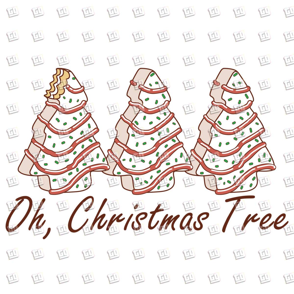 Oh, Christmas Tree (Cakes) - Holidays - DTF Transfer