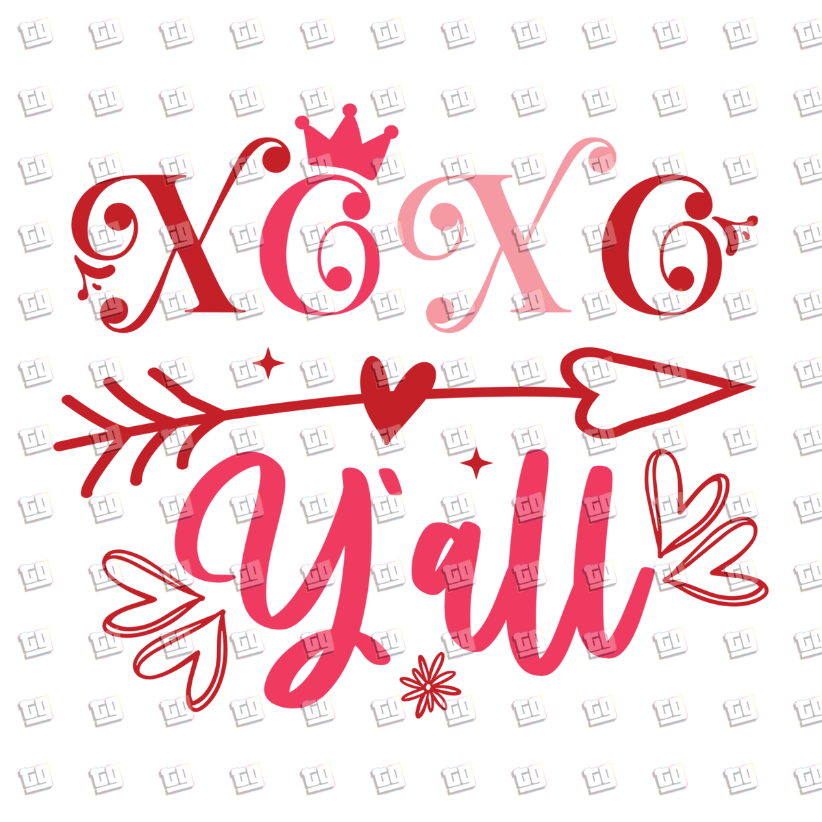 XOXO Y'all Western Cowgirl - Valentines - DTF Transfer